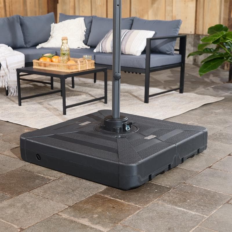 Parasolvoet XXL in de tuin