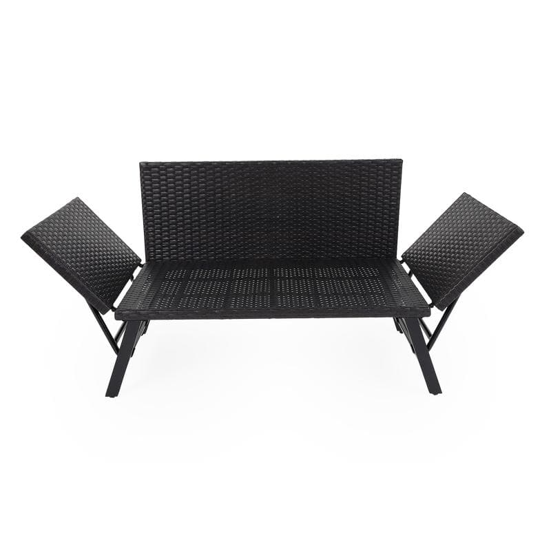 2-in-1 loungebank met rattanlook