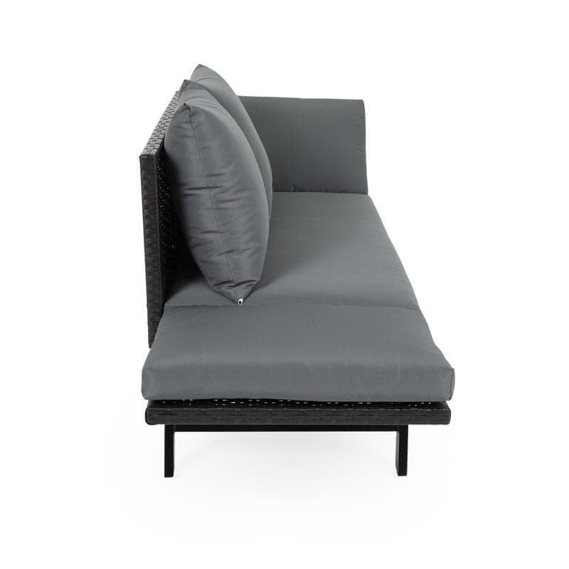 2-in-1 loungebank met rattanlook