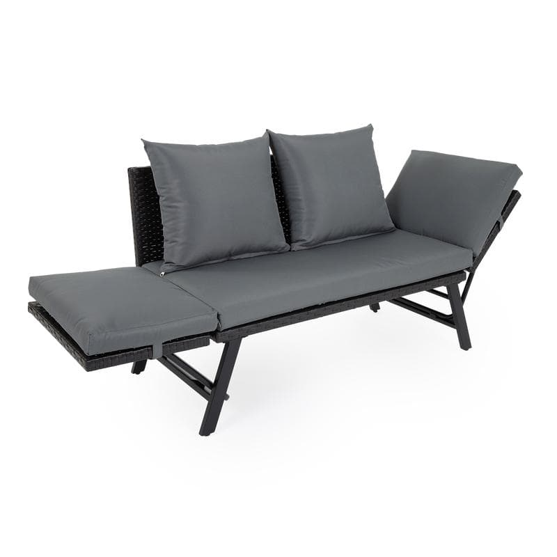 2-in-1 loungebank met rattanlook