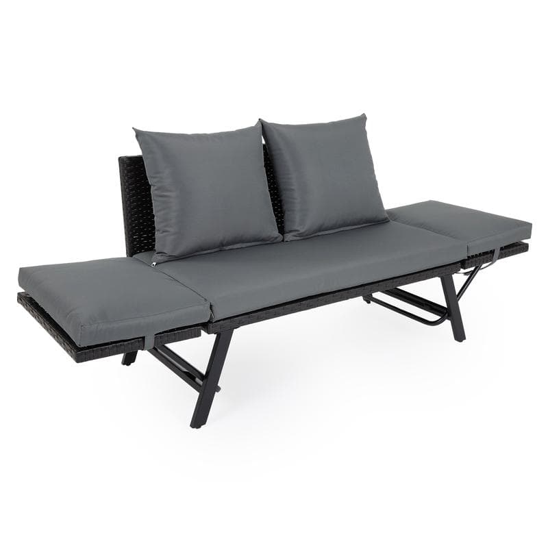 2-in-1 loungebank met rattanlook