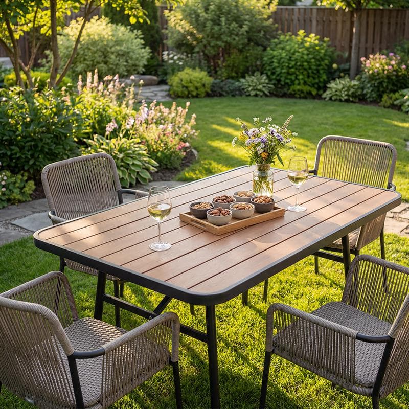 Eettafel voor buiten - bruin