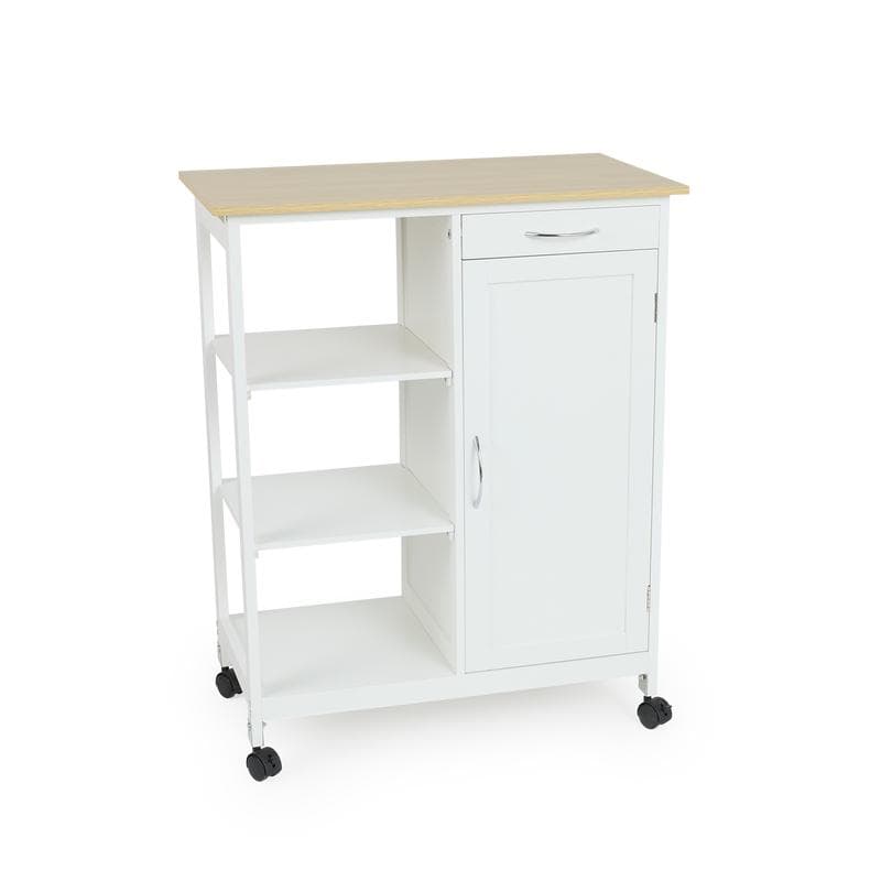 Keukentrolley op wielen - wit