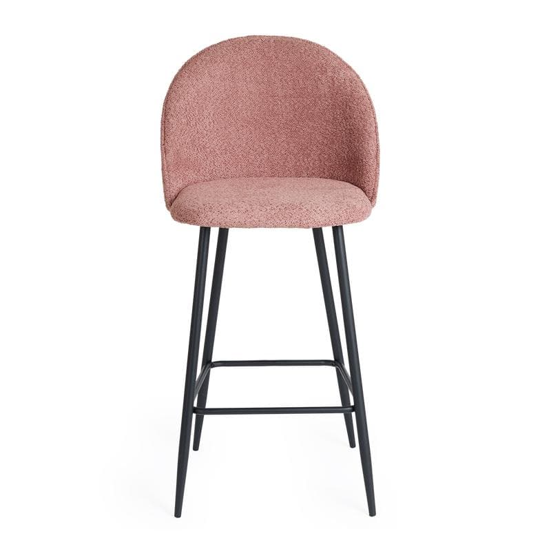 Barkrukken bouclé - 2 stuks - Smokey Rose