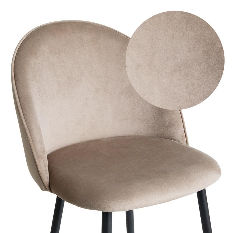 Barkruk Velvet 2 stuks - Simple Taupe