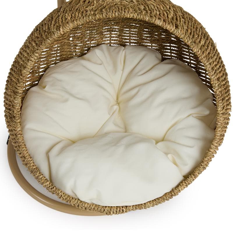 Fauteuil suspendu pour chat - blanc et marron