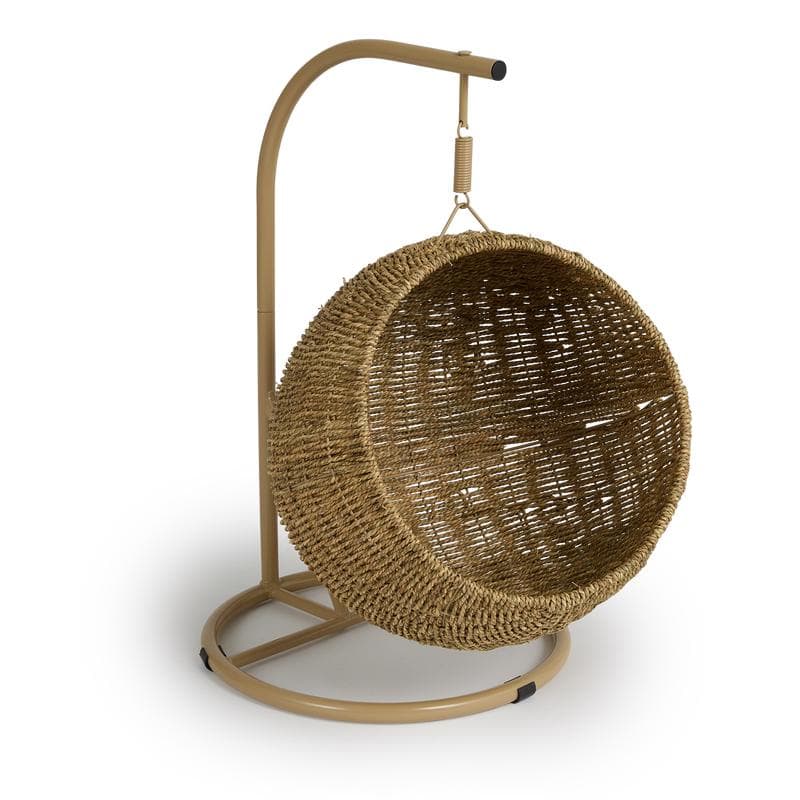 Fauteuil suspendu pour chat - blanc et marron