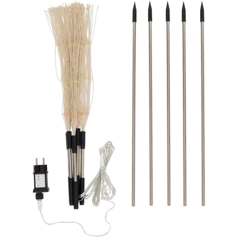 Tuinstekers kerstverlichting met buigbare takken - 5 stuks