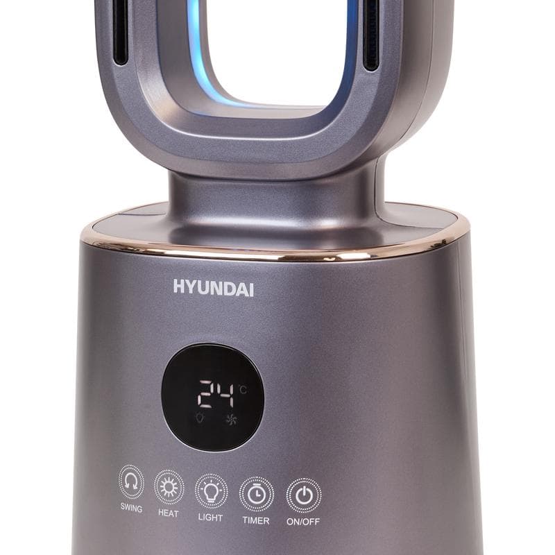 Hyundai bladeless ventilatorkachel - donkergrijs