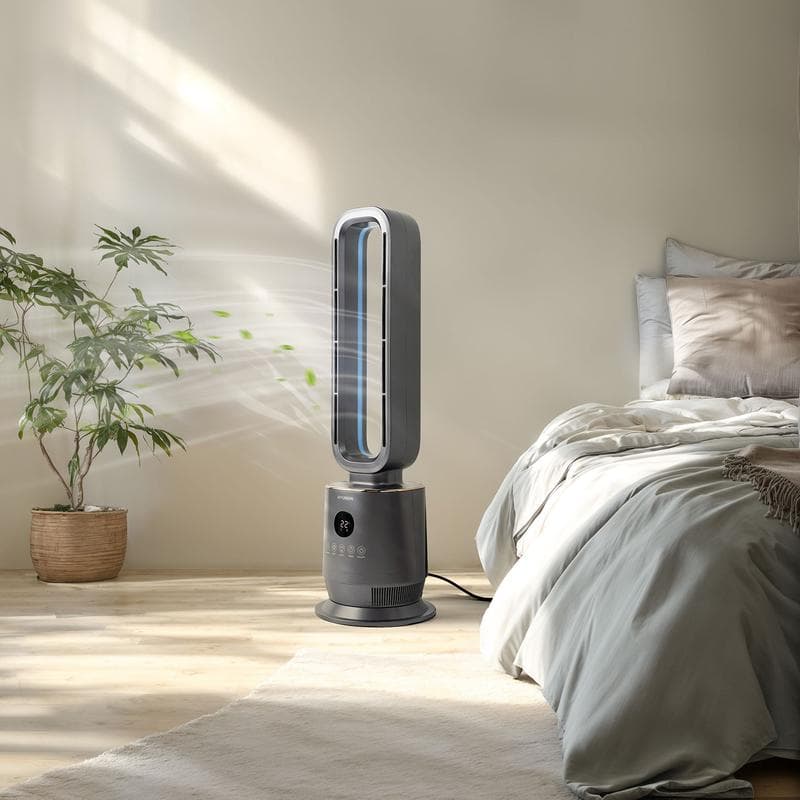 Hyundai bladeless ventilatorkachel - donkergrijs