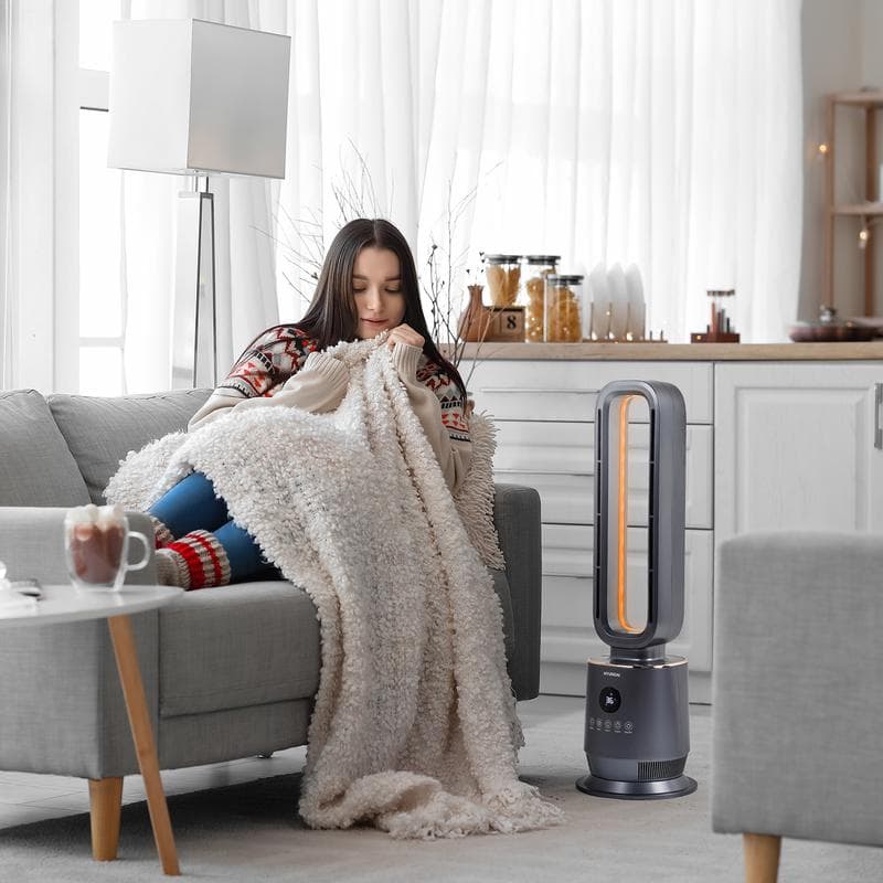 Ventilateur chauffage sans pales Hyundai - gris