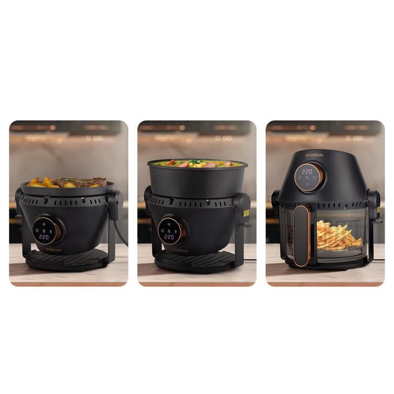 Hyundai 3-in-1 airfryer, grill & hotpot