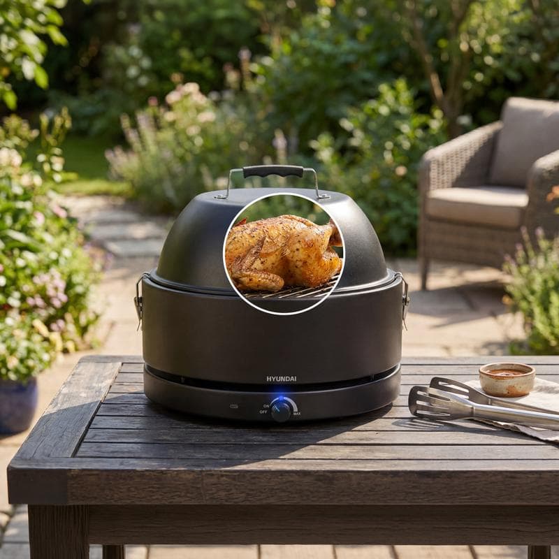 Hyundai tafelbarbecue met deksel