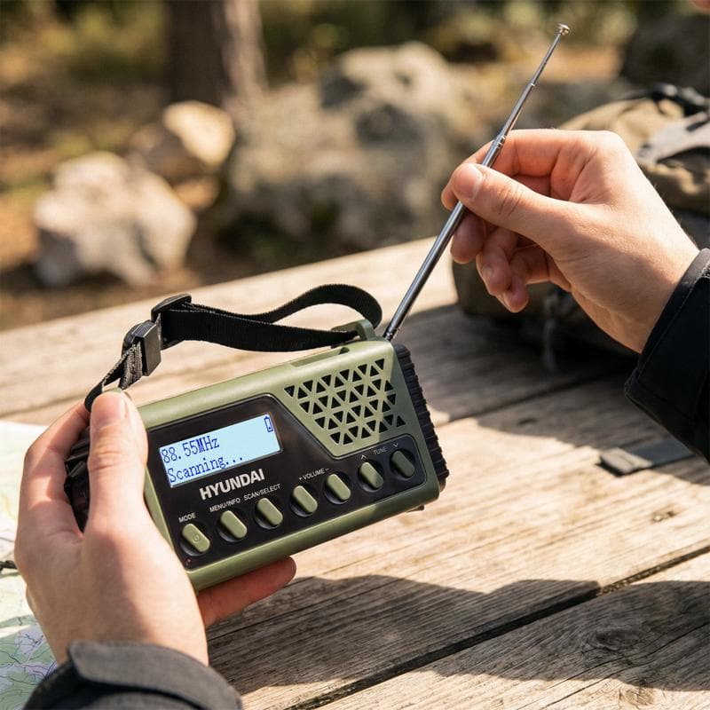 Hyundai noodradio DAB+ met 10000 mAh powerbank