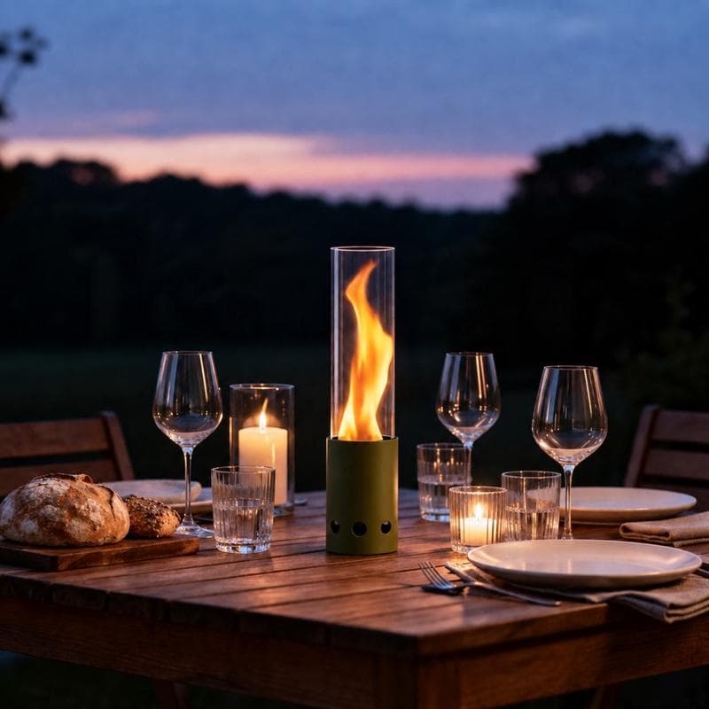 Green Flame tafelhaard – olijfgroen