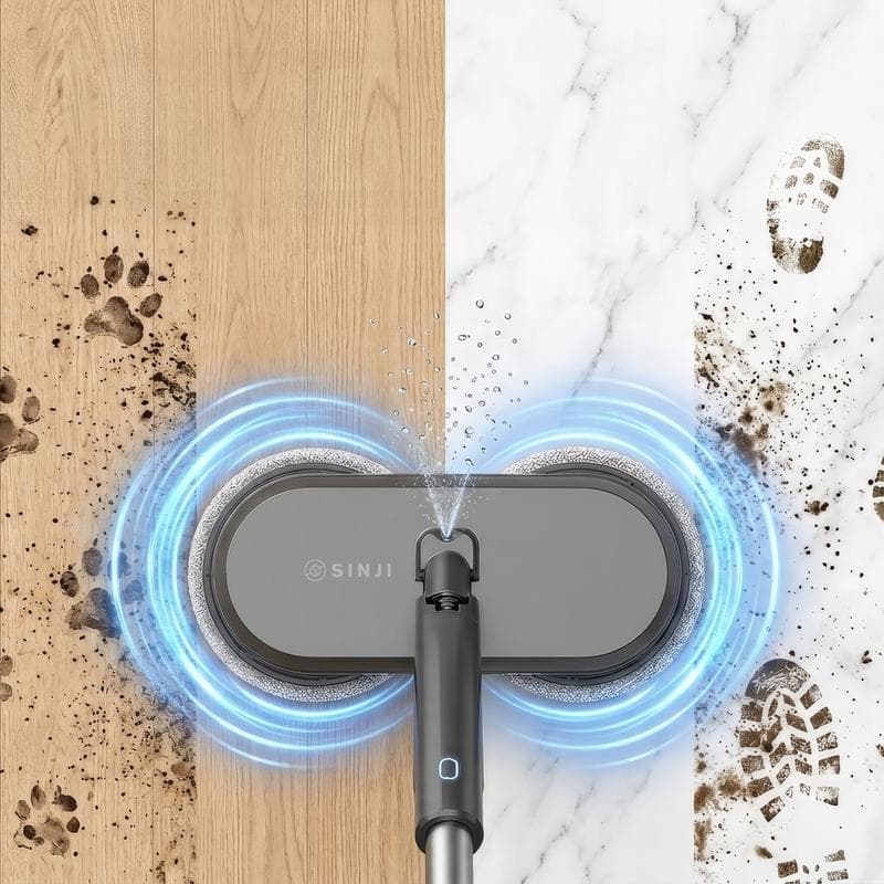 Serpillière électrique Sinji avec pulvérisateur
