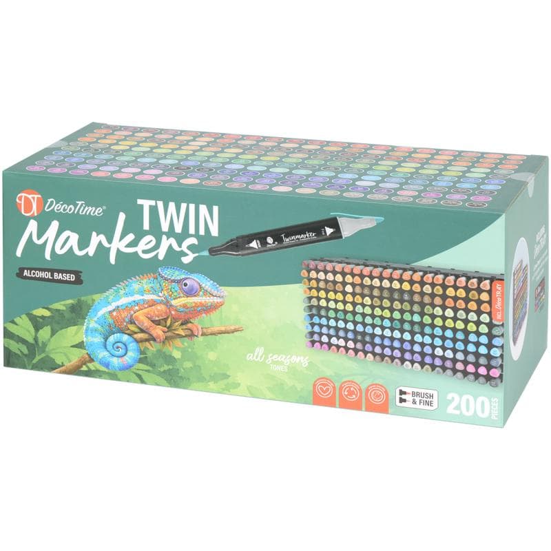 DécoTime twinmarkers 200 kleuren