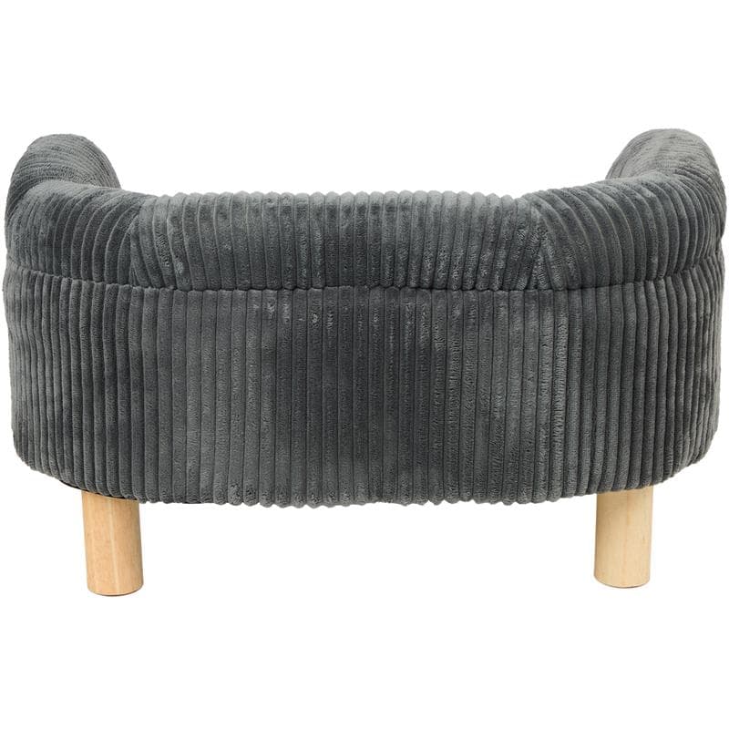 Teddy rib huisdierenfauteuil - antraciet