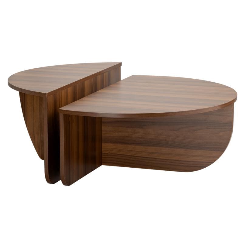 Ronde bijzettafel met twee niveaus 80 x 30 x 30/35,5 cm