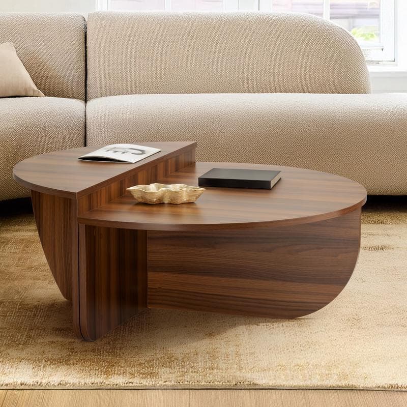 Ronde salontafel met twee niveaus