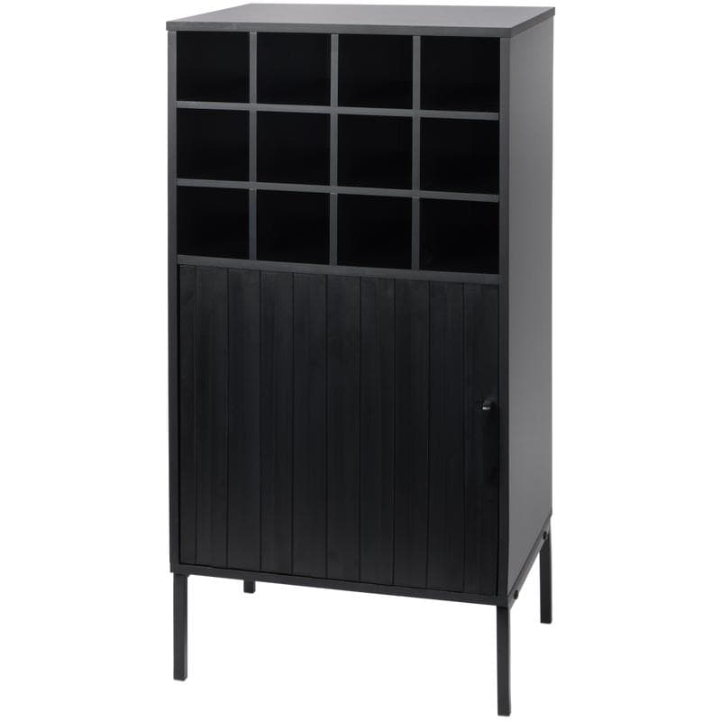 Meuble avec range-bouteilles - noir