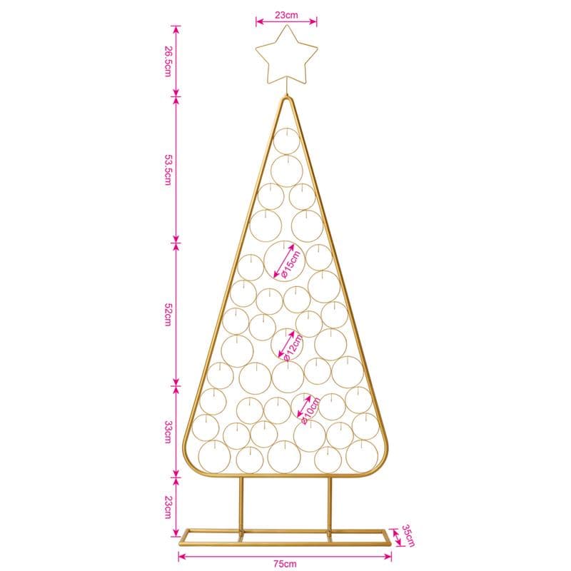 Metalen kerstboom - goud