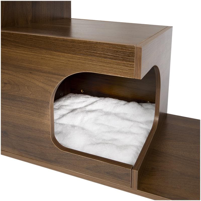 Kattenmeubel wandkast met krabpaal en huisje