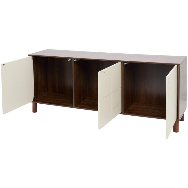 Tv-meubel met abstract design - beige/bruin
