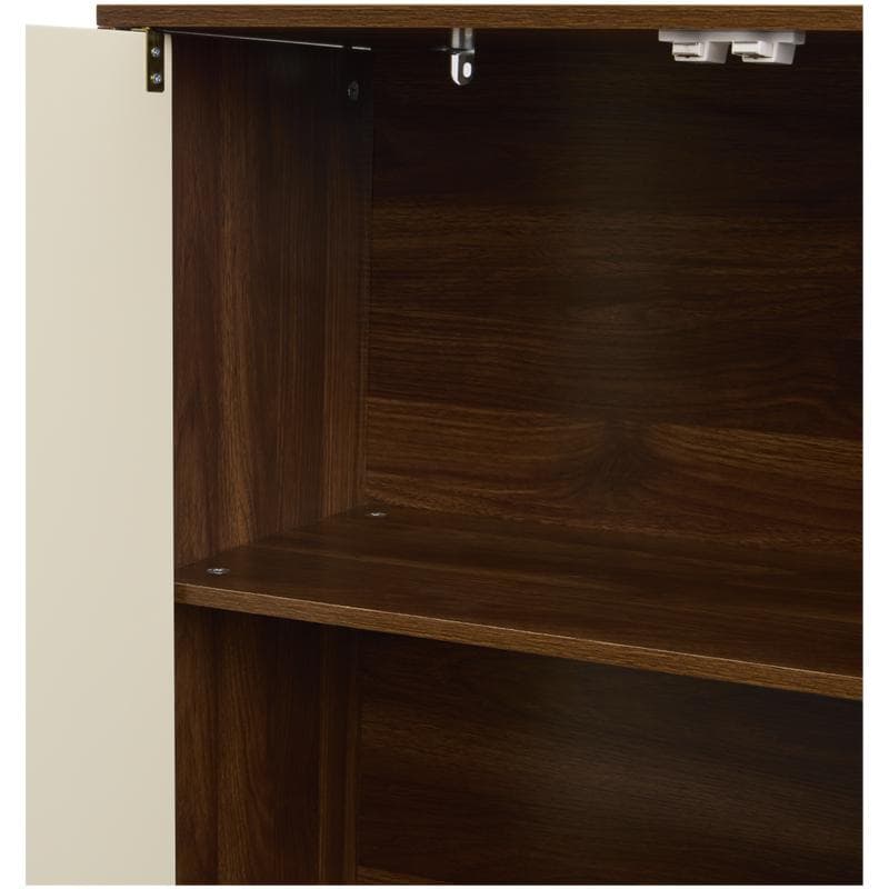 Wandkast met abstract design - beige/bruin