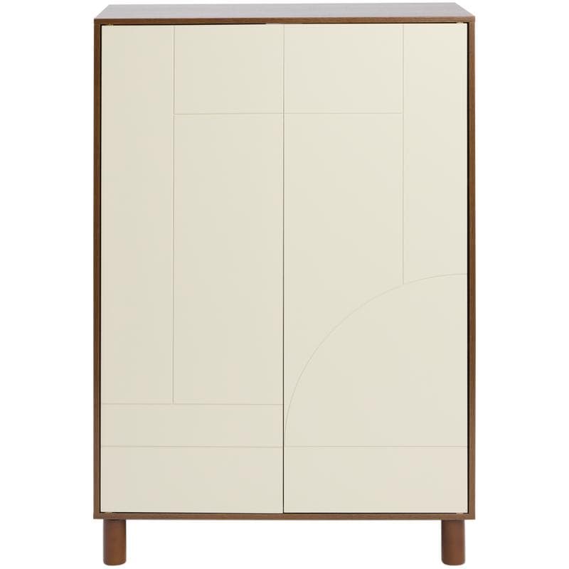Wandkast met abstract design - beige/bruin