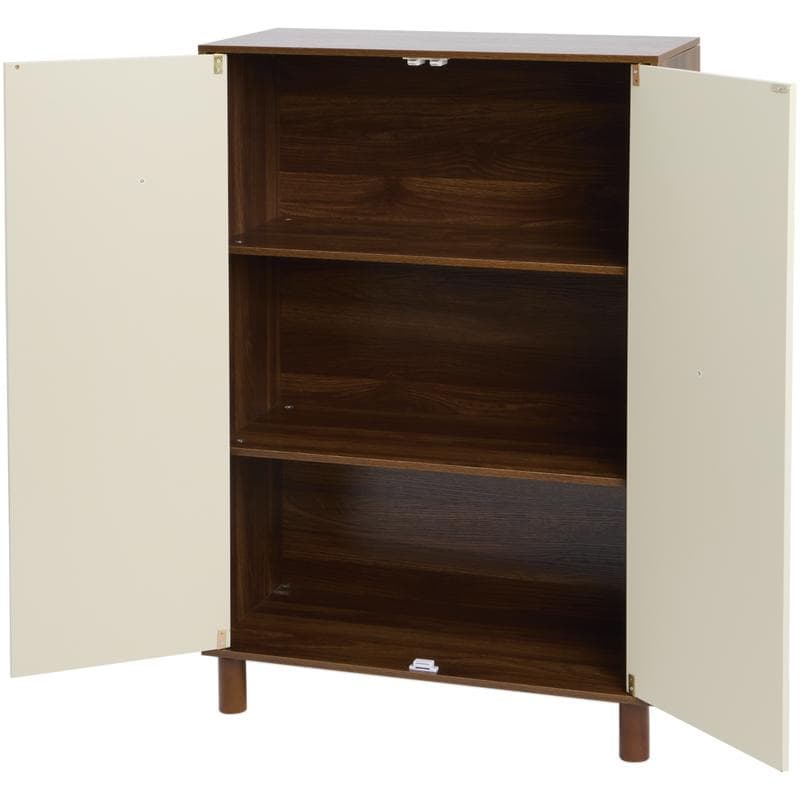 Wandkast met abstract design - beige/bruin