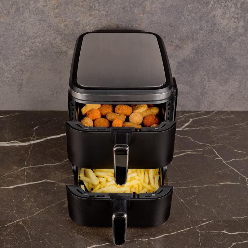 Dubbele airfryer 2 x 5,5 liter