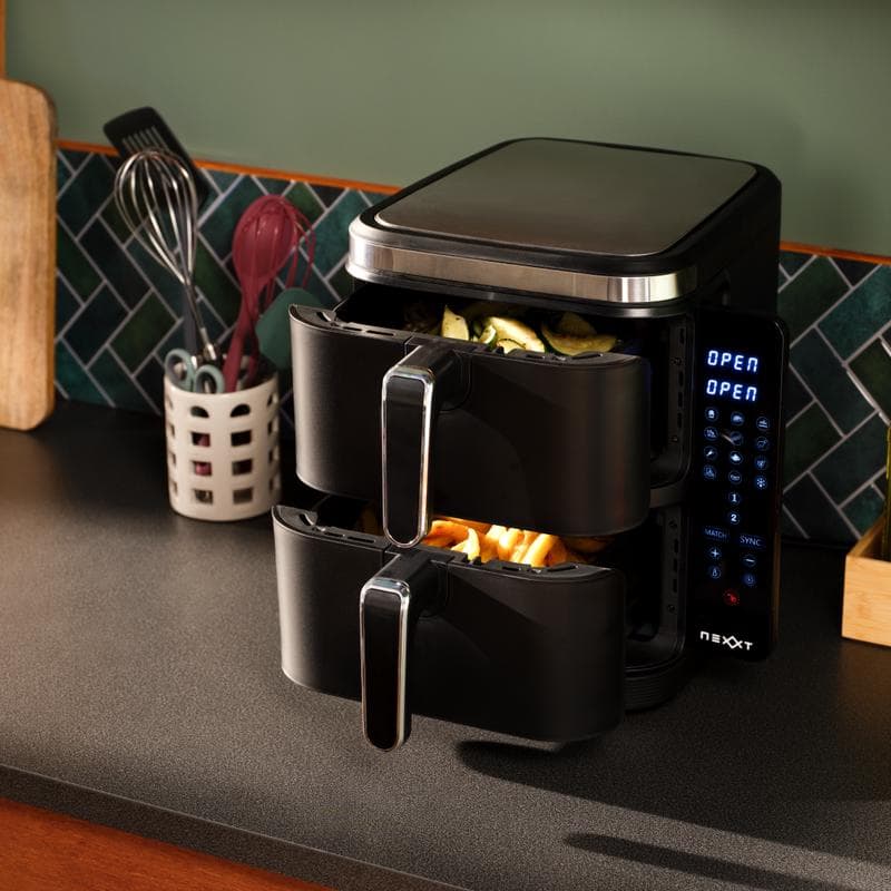 Dubbele airfryer 2 x 5,5 liter