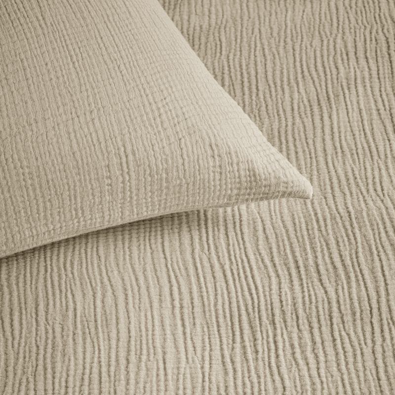 Parure de lit en double gaze - taupe