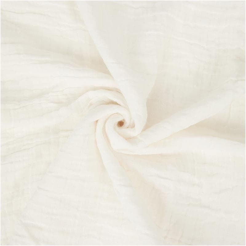 Mousseline dekbedovertrek - wit