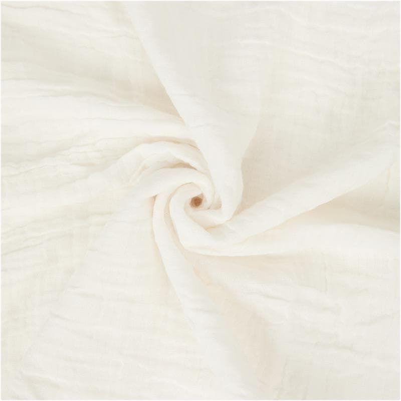 Mousseline dekbedovertrek - wit