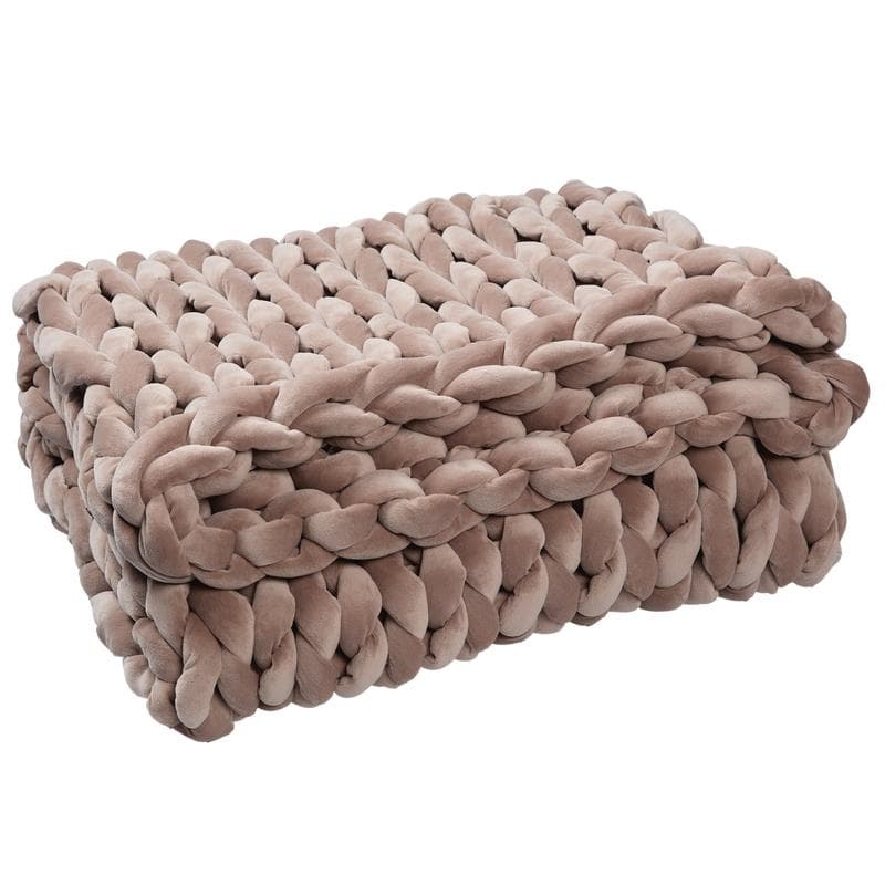 Grofgebreide verzwaringsdeken 5 kg - taupe