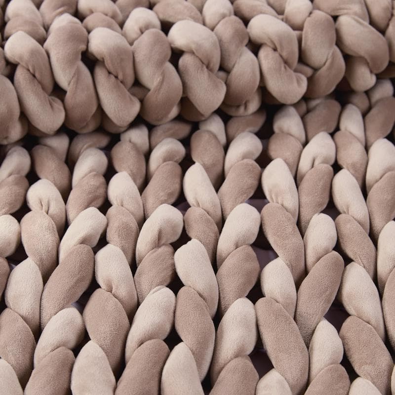 Grofgebreide verzwaringsdeken 5 kg - taupe