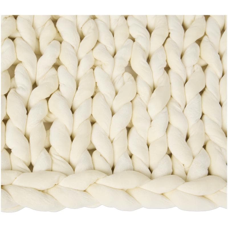 Couverture lestée à mailles larges 5 kg - crème