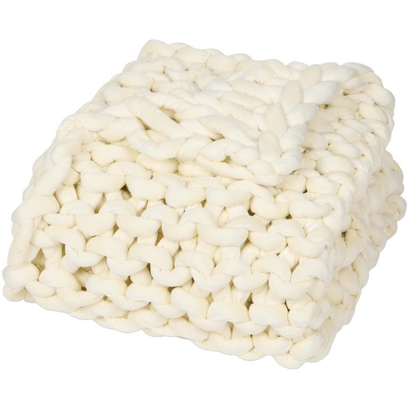 Couverture lestée à mailles larges 5 kg - crème