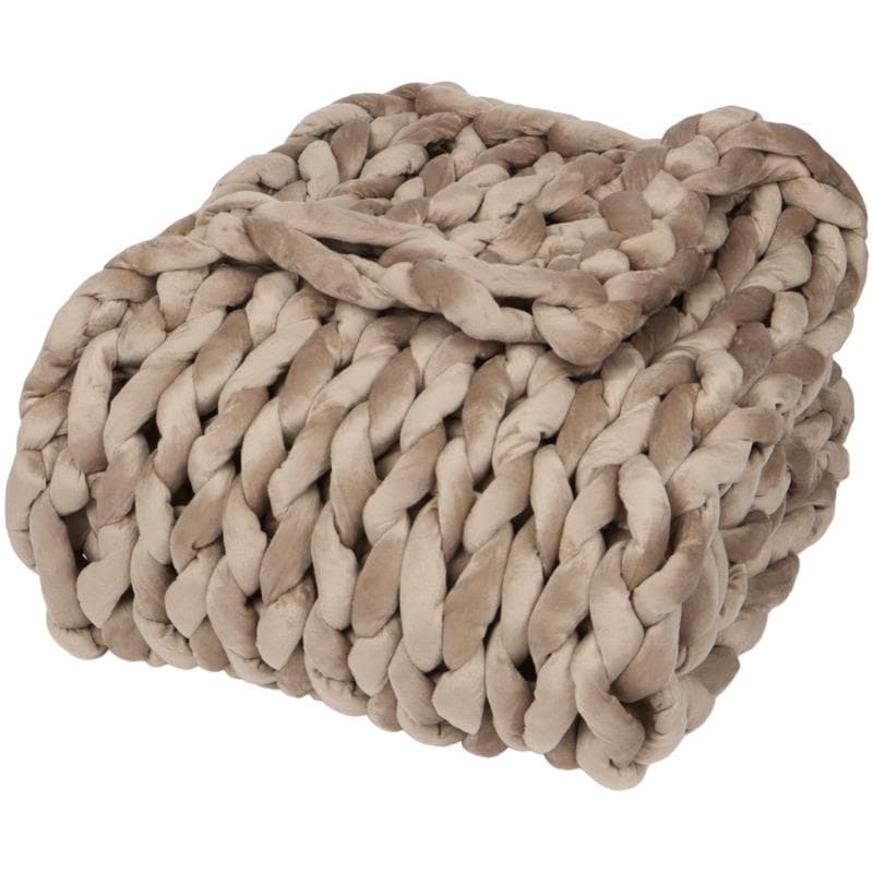 Couverture lestée à mailles larges 5 kg - taupe