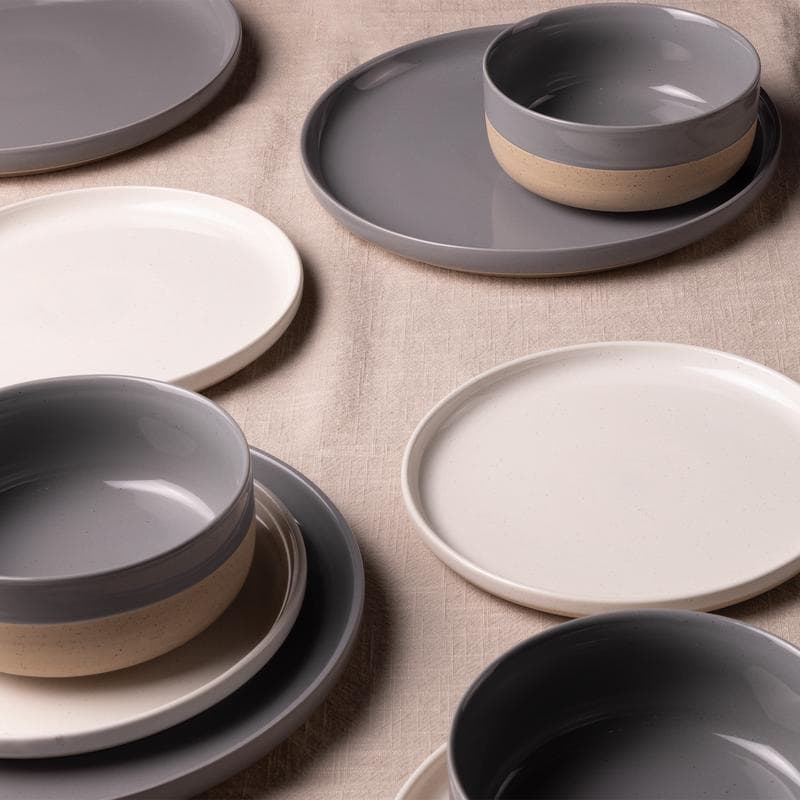 Service de table Earthy | gris et beige