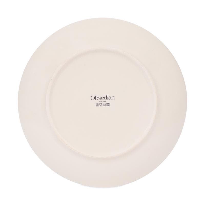 Service de table Obsedian - blanc et gris