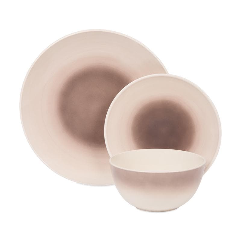 Service de table Obsedian - blanc et mauve