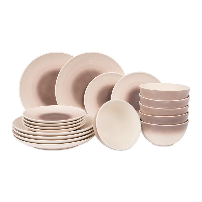 Service de table Obsedian - blanc et mauve