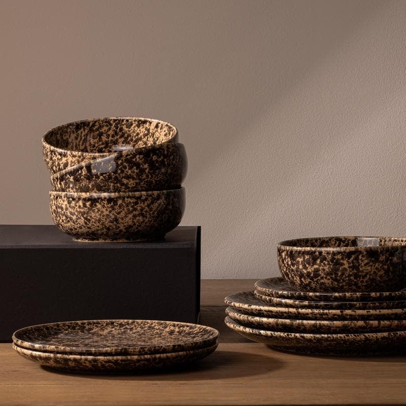 Service de table Marbles - marron