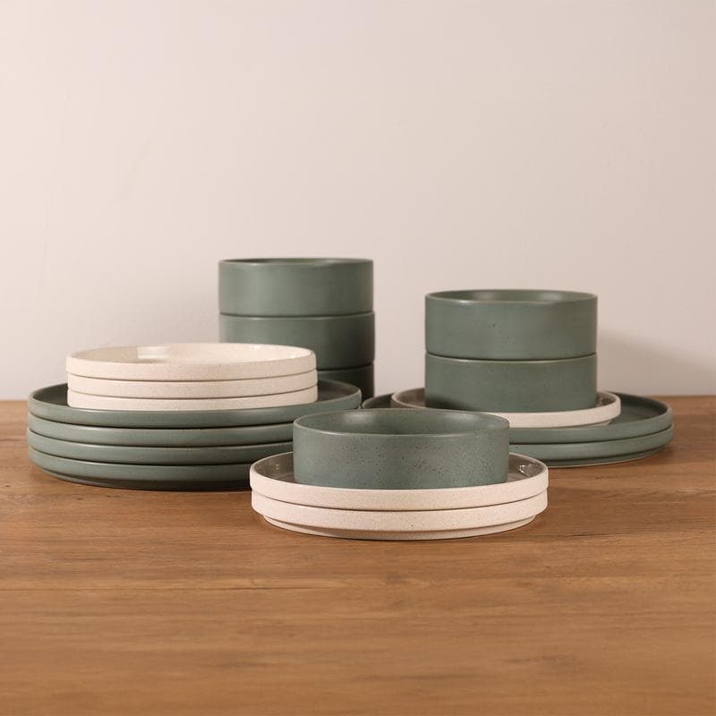 Service de table Cove - vert & blanc