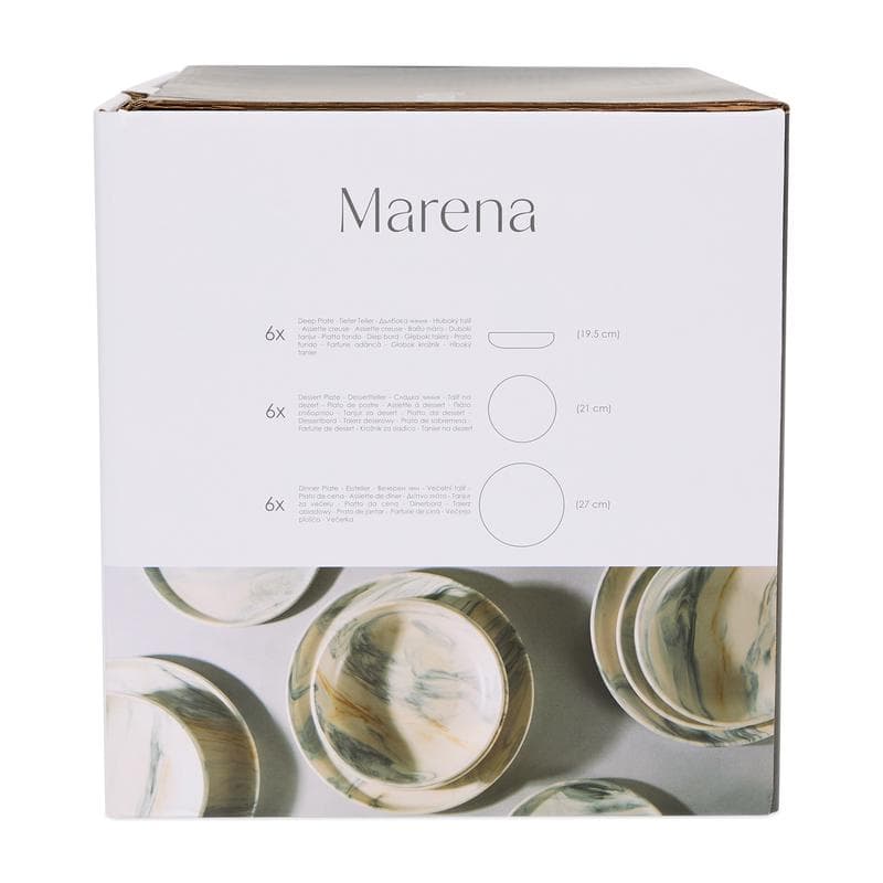 Service de table Marena - gris et marron