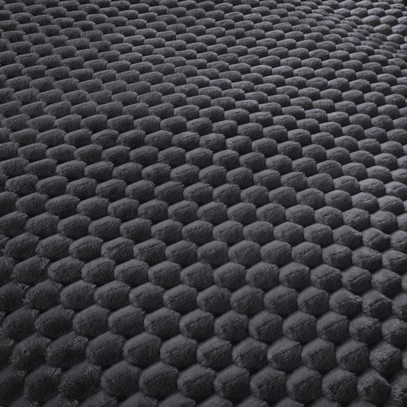 Parure de lit en teddy Hexagon - anthracite
