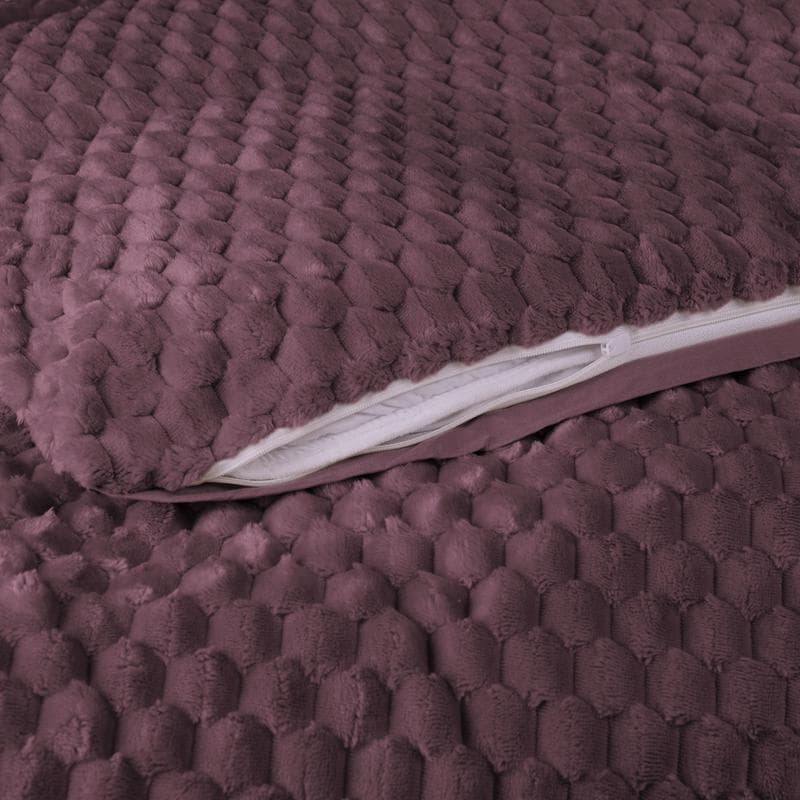 Teddy Hexagon dekbedovertrek - bordeauxrood